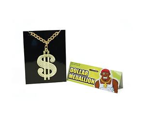 Bristol Novelty BA510 Dollar Medallion On Chain, One Size
