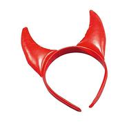 Bristol Novelty BA529 Devil Horns Vinyl On Headband, Womens, One Size Halloween Halloween, Red