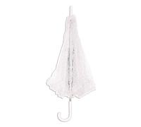 Bristol Novelty BA533 Parasol White Lace, Womens, One Size