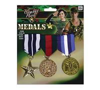 Bristol Novelty BA584 Military Medals | 3pcs. forum, mens, Multicolor, One Size