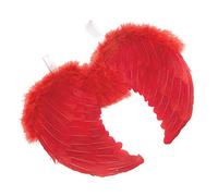 Bristol Novelty BA666 Feather Mini Angel Wing, Red, One Size