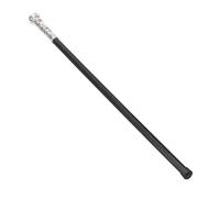 Bristol Novelty BA723 Cane Ball end | 1 Piece 94 cm x 4 cm x 5 cm Handle, Unisex-Adult, Silver & Black, One Size