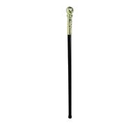 Bristol Novelty BA723G Cane with Gold Ball Handle, Unisex-Adult, One Size Halloween Halloween