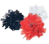 Bristol Novelty BA760A Hair Clip Red Feather and Tinsel, Womens, One Size