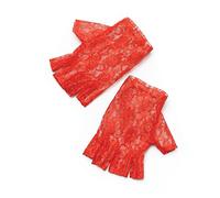 Bristol Novelty BA857 Red Short Fingerless Gloves, Womens, One Size