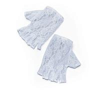Bristol Novelty BA858 White Short Fingerless Gloves, Womens, One Size