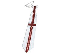 Bristol Novelty BA876 St George Sequin Tie, Mens, White & Red, One Size