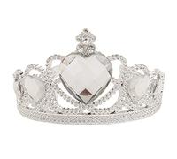 Bristol Novelty BA880 Silver Plastic Tiara with Clear Stone, Girls, One Size