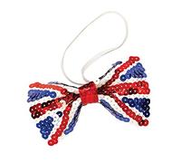 Bristol Novelty Ba908 Union Jack Sequin Bow Tie, Mens, Multicoloured, One Size