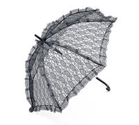 Bristol Novelty BA912 Parasol Black Lace, Womens, One Size