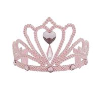 Bristol Novelty BA991 Glitter Tiara and Stone, Womens, Pink, One Size