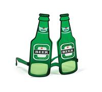 Bristol Novelty Beer Bottle Glasses - Green - Green - One Size