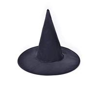 Bristol Novelty BH291 Witch Hat Black Nylon Plain, Womens, One Size Halloween