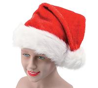 Bristol Novelty BH293 Santa Plush Glitter Hat, Unisex-Adult, Multi-Colour, One Size Halloween Halloween