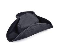 Bristol Novelty BH358 Piratenhut, Gealtert, Schwarz Pirate Hat Distressed Black, Unisex-Adult, One Size
