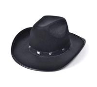 Bristol Novelty BH367A Black Felt Cowboy Studded Hat, Unisex-Adult, One Size