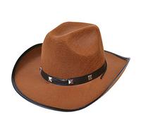 Bristol Novelty BH367B Felt Cowboy Studded Hat, Unisex-Adult, Brown, One Size
