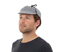 Bristol Novelty BH397 Detective Hat, Mens, Black & White, One Size