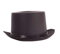 Bristol Novelty Ltd Top Hat Official Forum Black - Black Satin Look, One Size, Unisex, Fancy Dress
