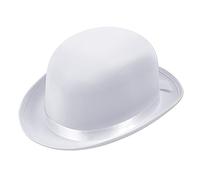 Bristol Novelty BH478 Bowler Hat White Satin Look, Unisex-Adult, One Size