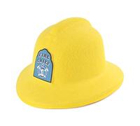 Bristol Novelty BH496 Fireman Helmet Felt with Badge, Mens, Yellow, One Size Halloween