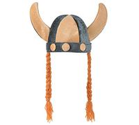 Bristol Novelty BH557 Viking Helmet Soft & Plaits Costume | 1 Piece | Multicoloured | One Size-Adult, womens, Multi-colour