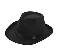 Bristol Novelty BH627 Wool Felt Gangster Hat, Mens, Black, One Size