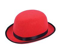 Bristol Novelty BH637 Bowler Hat, Unisex-Adult, Red, One Size Halloween, World Book Day