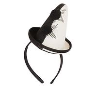 Bristol Novelty BH654 Clown Pierrot Mini Hat with Headband, Womens, Multi-Colour, One Size