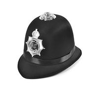 Bristol Novelty BH660 Police Bobby Hat Satin Fabric, Unisex-Adult, One Size, Black