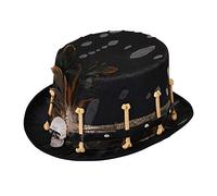 Adults Voodoo Witch Doctor Top Hat Skull & Bones Halloween Fancy Dress Accessory