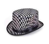 Bristol Novelty BH713 Top Hat Silver/Black, Men, Women, One size