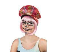 Bristol Novelty BH732 Military Hat, Metallic Adult Fancy Dress, Men, Women, Pink Party