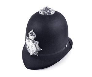 Bristol Novelty Black Hard Plastic Police Helmet (Pack of 2) - Stylish Design, Perfect Accessory for Uniforms, World Book Day, Cosplay, Themed Events, & More Halloween Halloween