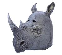 Bristol Novelty BM445 Rhino Mask, One Size, Grey Halloween Halloween
