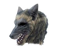 Bristol Novelty Unisex Adult Checked Wolf Mask One Size Greyish Brown
