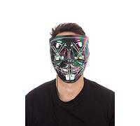 Bristol Novelty BM589 Anarchy Iridescence Mask, Men, Women, Green
