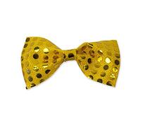 Bristol Novelty Bow Tie Sequin Gold, Polyester, One Size