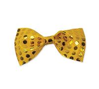 Bristol Novelty Bow Tie Sequin Gold, Polyester, One Size
