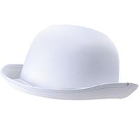 Bristol Novelty Bowler Hat Satin Finished White