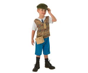 Bristol Novelty Boys Evacuee Costume - Brown/Blue/White - 5-6 Years - Brown/Blue/White