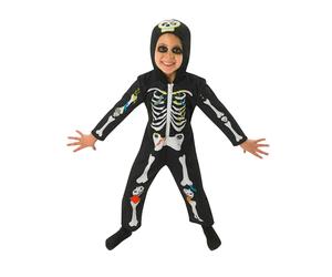 Bristol Novelty Boys Haunted House Skeleton Costume - Black/White - 3-4 Years - Black/White