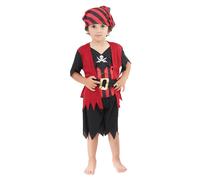 Bristol Novelty Boys Pirate Mate CostumeOne Size Black/Red BN1486