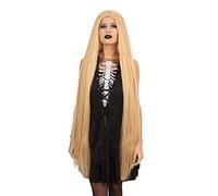Ladies Halloween Fancy Dress Long Straight Blonde 40" Wig Witch Wig Withches Wig