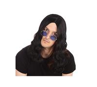 Bristol Novelty BW481 Ozzy Osbourne Streaks Wig, Black/Red, One Size