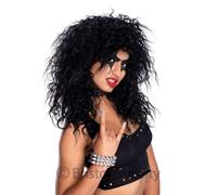 Bristol Novelty BW563 Rock Star Wig For Women Black Unisex, One Size