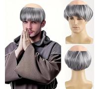 Bristol Novelty BW640 Short Hair and Monk Wig, Brown, One Size (Grey)