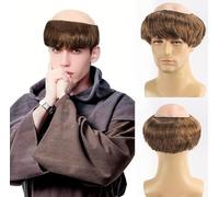 Bristol Novelty BW640 Short Hair and Monk Wig, Brown, One Size (Light Brown)