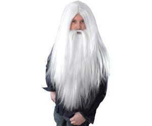 Bristol Novelty BW660 Wizard Wig and Long Beard, White, One Size