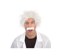 Einstein Mad Scientist Wig Costume - Adult Mens White Hat